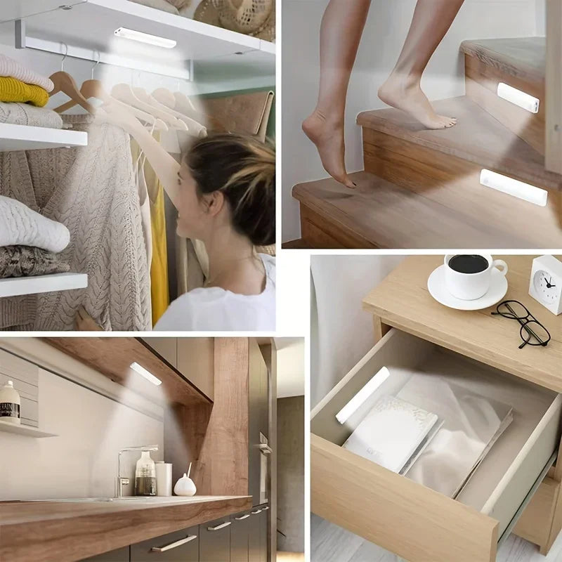 6 Pack Motion Sensor Light Indoor USB-C Rechargeable