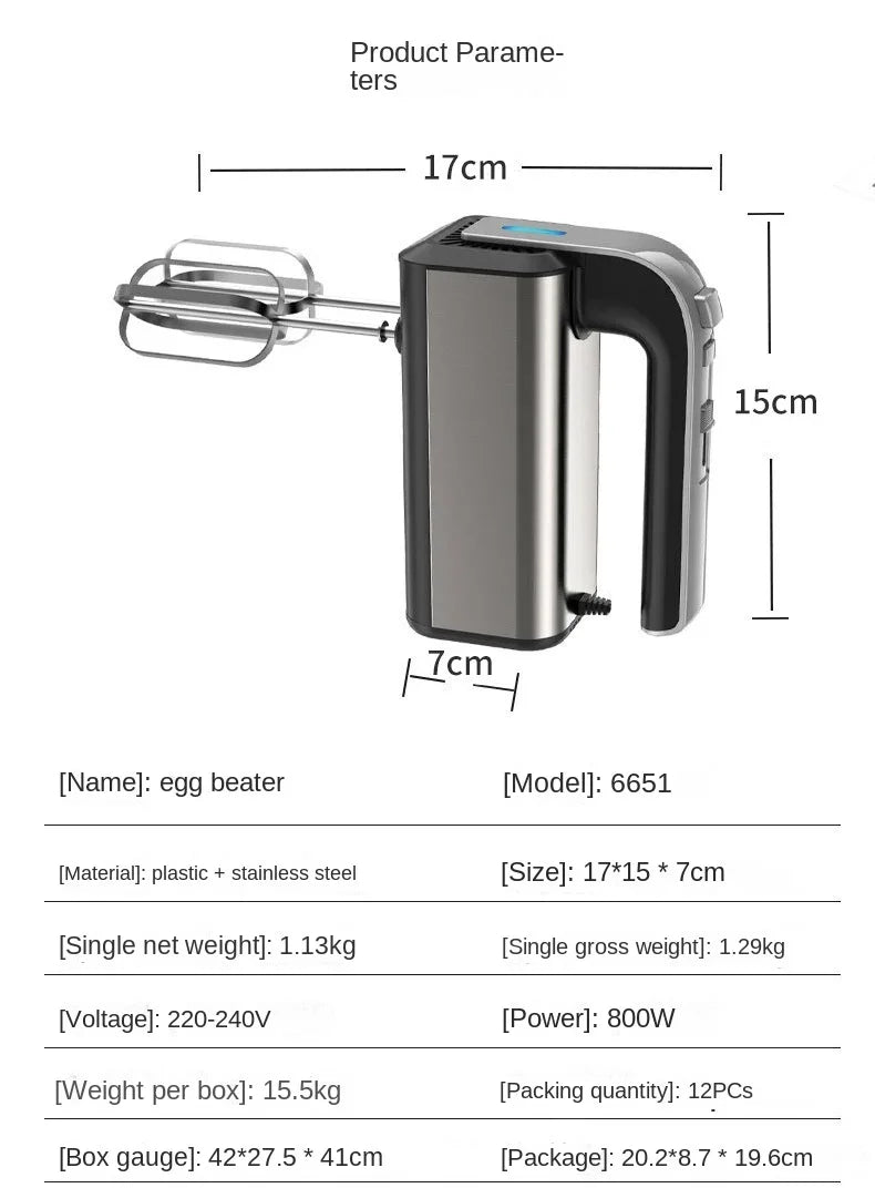 Stainless Steel mini whipped cream, Flour Mixer