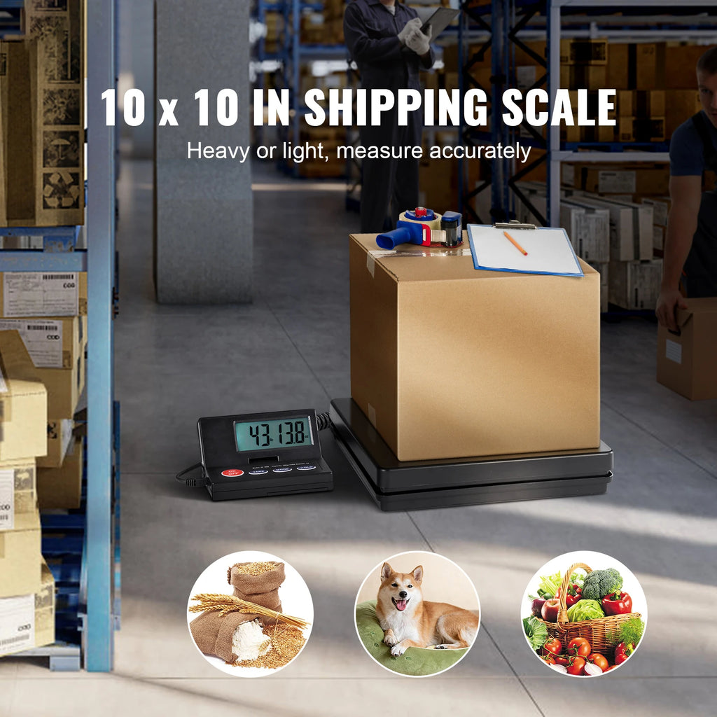 110 lbs Digital Postal Shipping Scale with Time