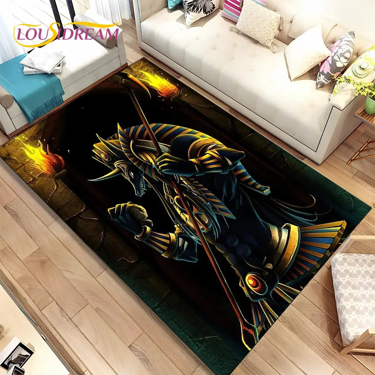 Egypt Anubis Horus Mythology Non-Slip Area Rugs