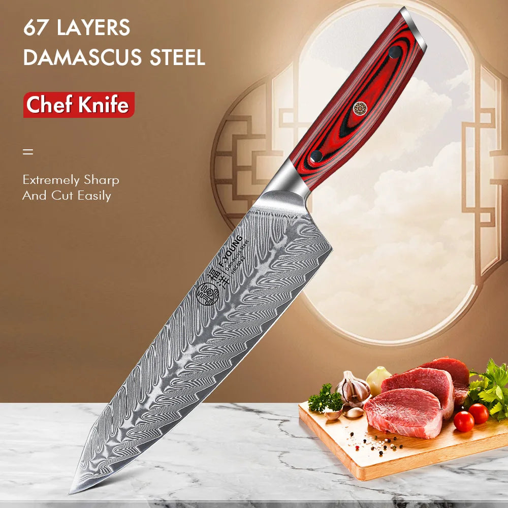 8.2" Professional Damascus Steel Kitchen Knife