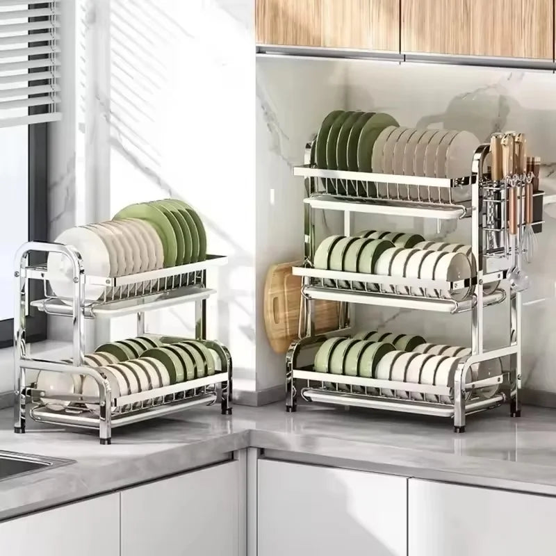 Dish Drying Rack Kitchen Dish Storage, Large Capacity