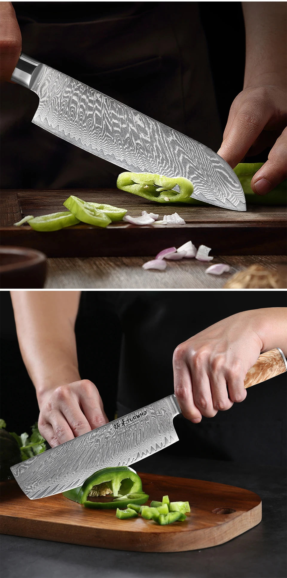 Damascus Kitchen Chef Knife High Carbon Steel