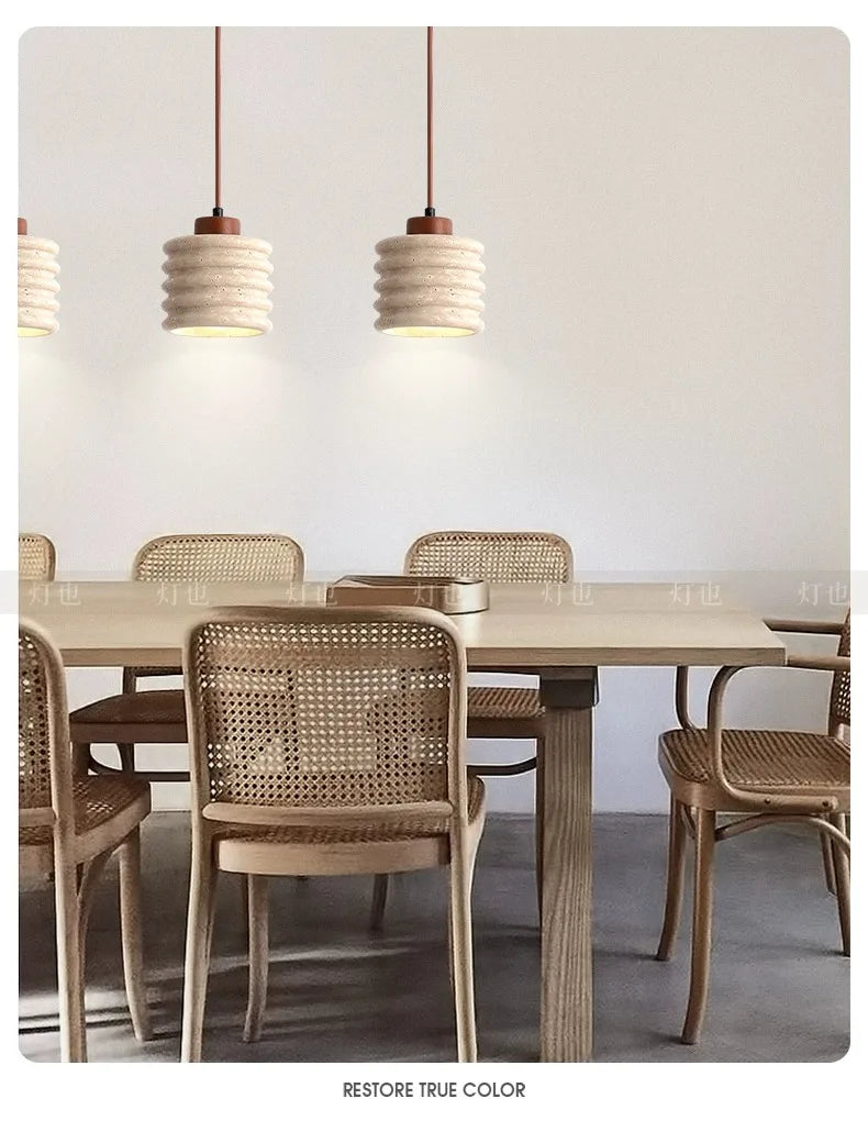 Yellow Cave Stone Led Pendant Lamp, Small Hanging Lighting