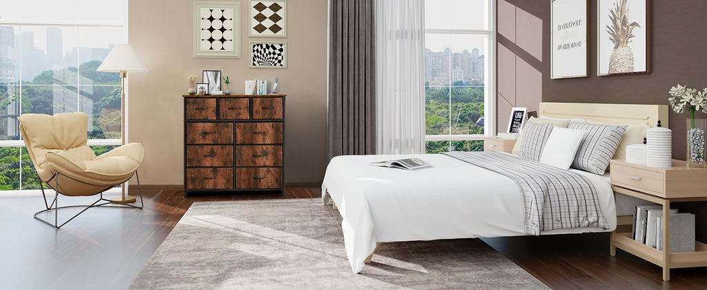 Dresser With 9-Fabric Storage Drawer, Wardrobe