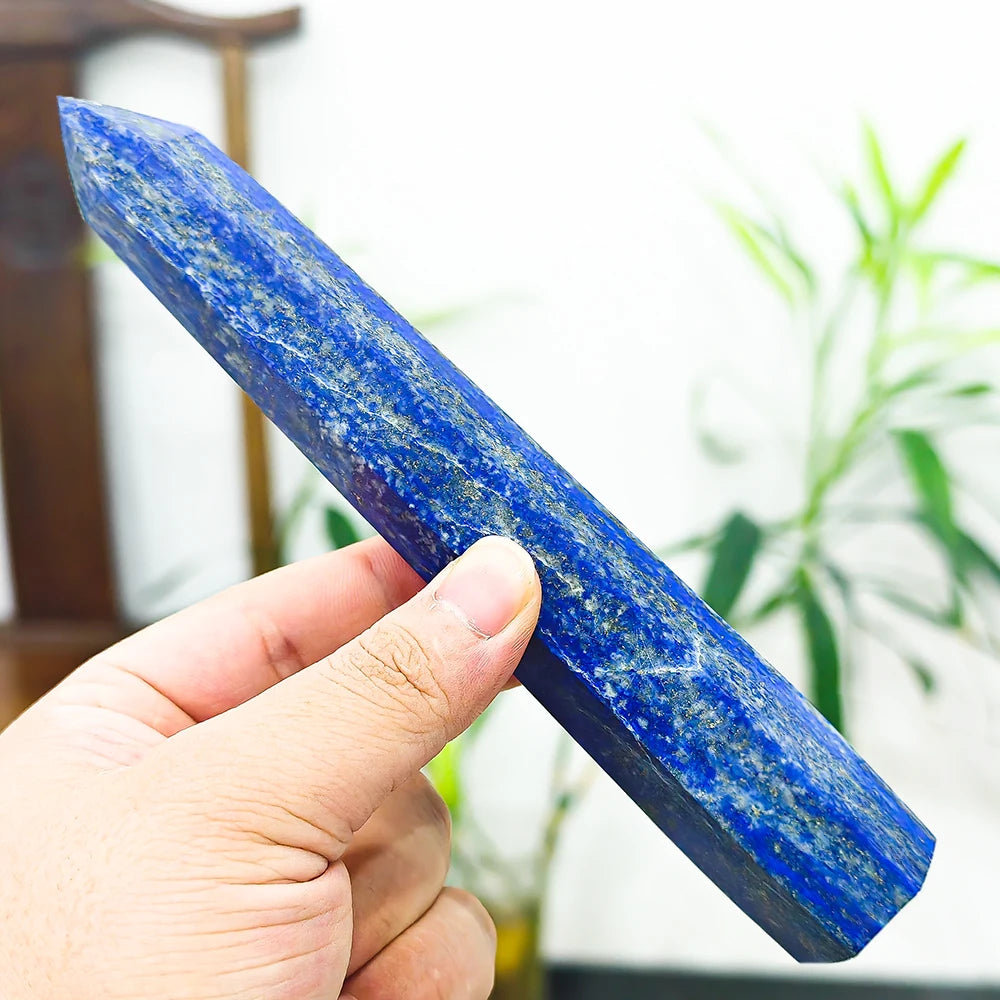 Genuine Lapis Lazuli, Point Tower, 15cm Tall