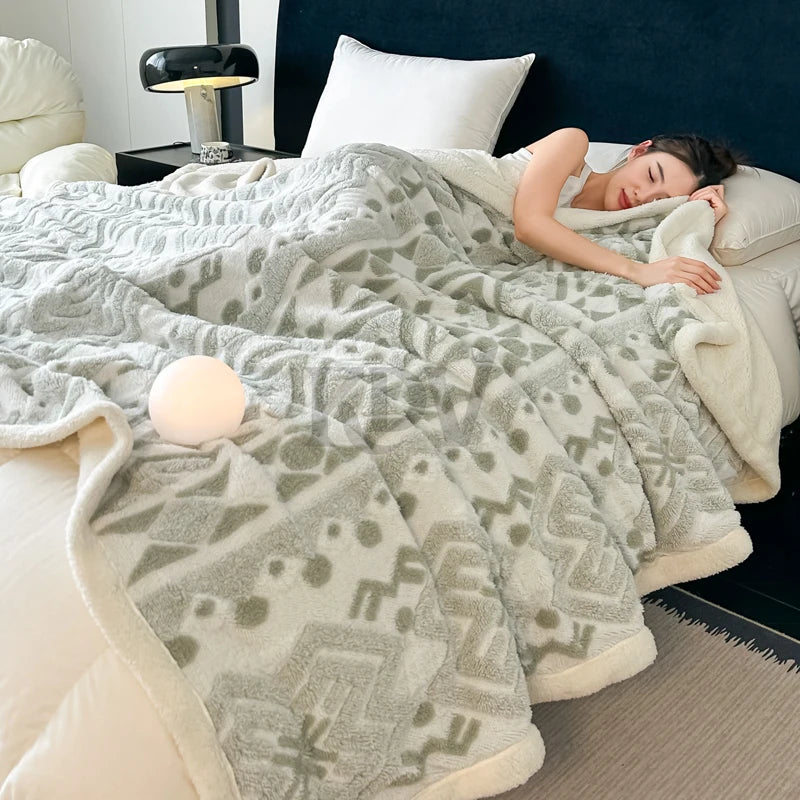 Fleece Blanket, Artificial Wool, Various Colors, Sizes