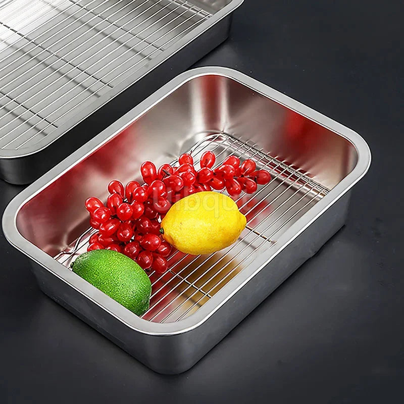 Stainless Steel Trays, Storage, Kitchen Containers, Lids