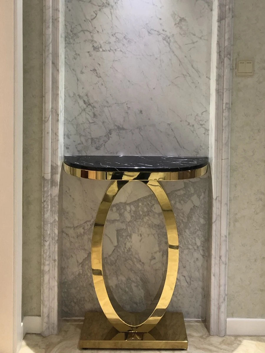 Metal Console Design Corner Table Living Room, Hallway