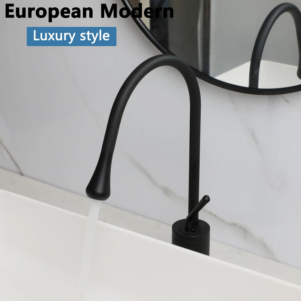 Blue Vessel Sink Deck Mounted, One Handle Faucet, Drain Set