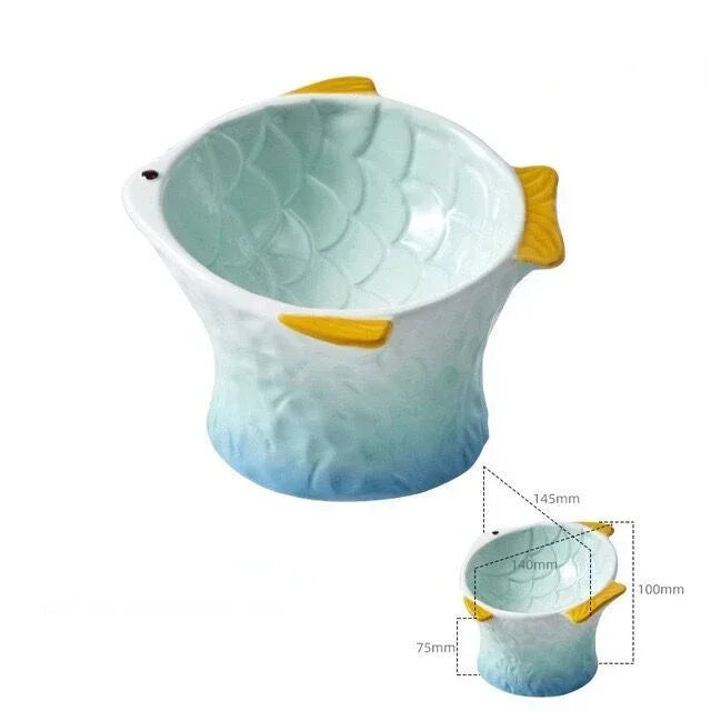 Cat/Dog Pet Feeder Dish, Ceramic Elevated Dishes