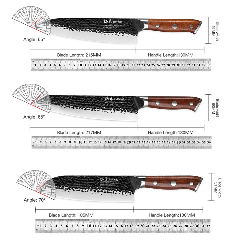 Japanese Hand Forged Stainless Steel Kitchen Knives