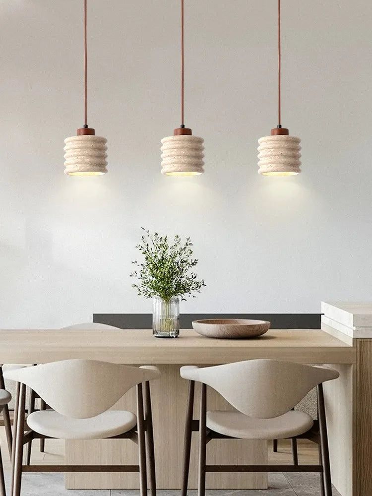 Yellow Cave Stone Led Pendant Lamp, Small Hanging Lighting