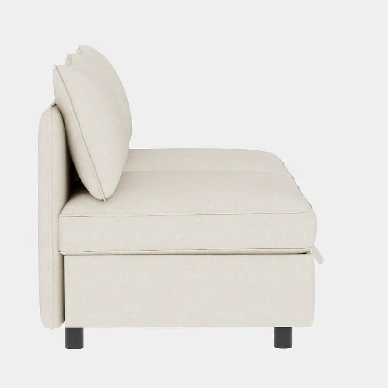 Sectional Sofa with Storage, Flexible Fabric Sleeper