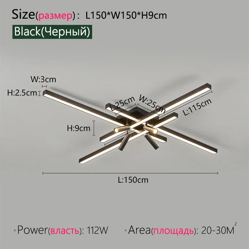 Ceiling Lights Long Line lamps, w/wo Remote