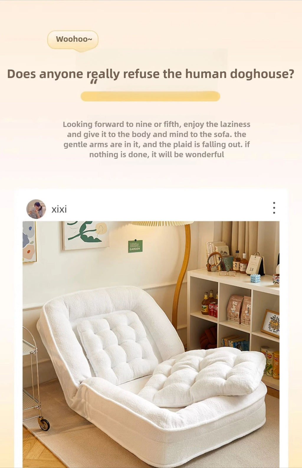 reclining and sleeping single bedroom small sofa