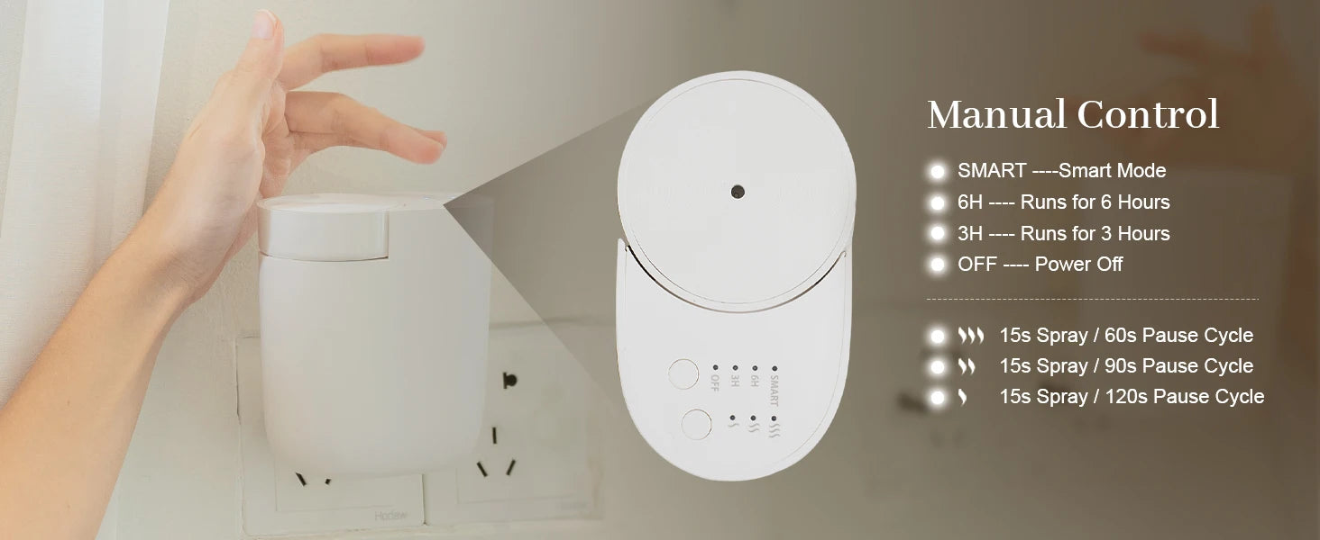 Plug-In Diffuser, Timer Control, Scent Intensity Button, Bluetooth APP