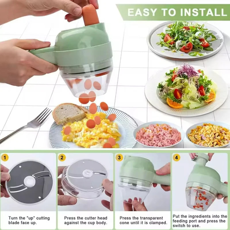 Wireless Electric Garlic Masher. Food Chopper. Meat Grinder