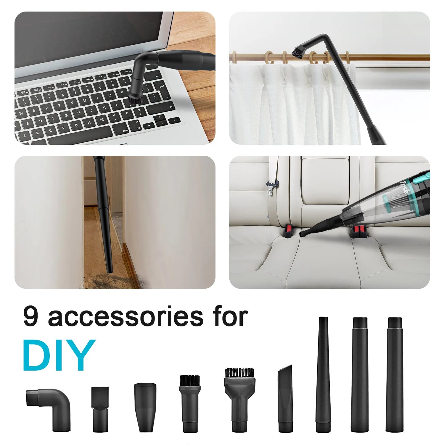 Extra Long Cord Handheld Vacuum Hard Floor