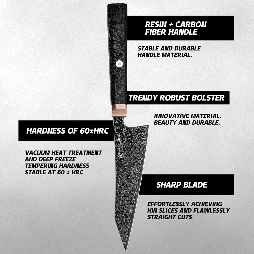 5.4"Bunka Knife 67 layers Damascus Steel