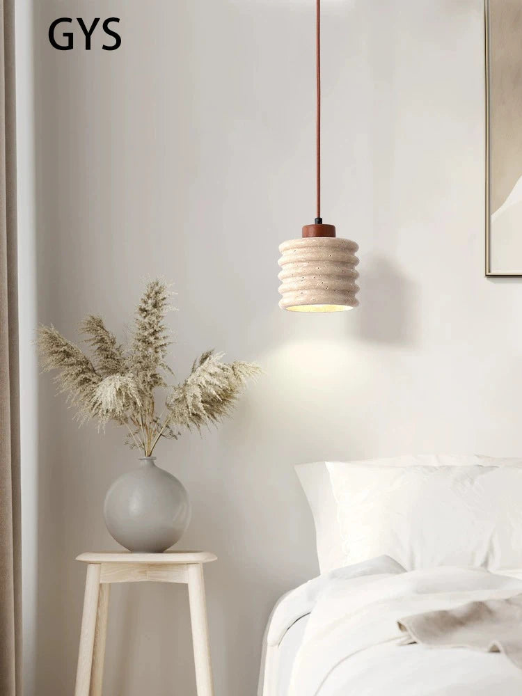 Yellow Cave Stone Led Pendant Lamp, Small Hanging Lighting