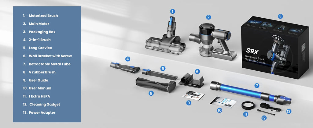 Cordless 45Kpa Stick Vacuum with LED Display