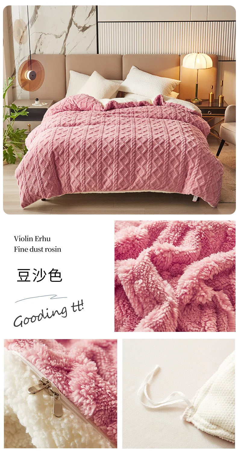 Artificial Fleece, Quilt Blanket, Various Colors, Sizes