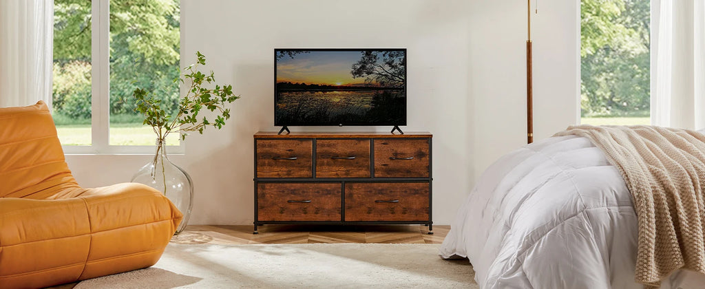 Cabinet With 5 Fabric Drawers, Wardrobe