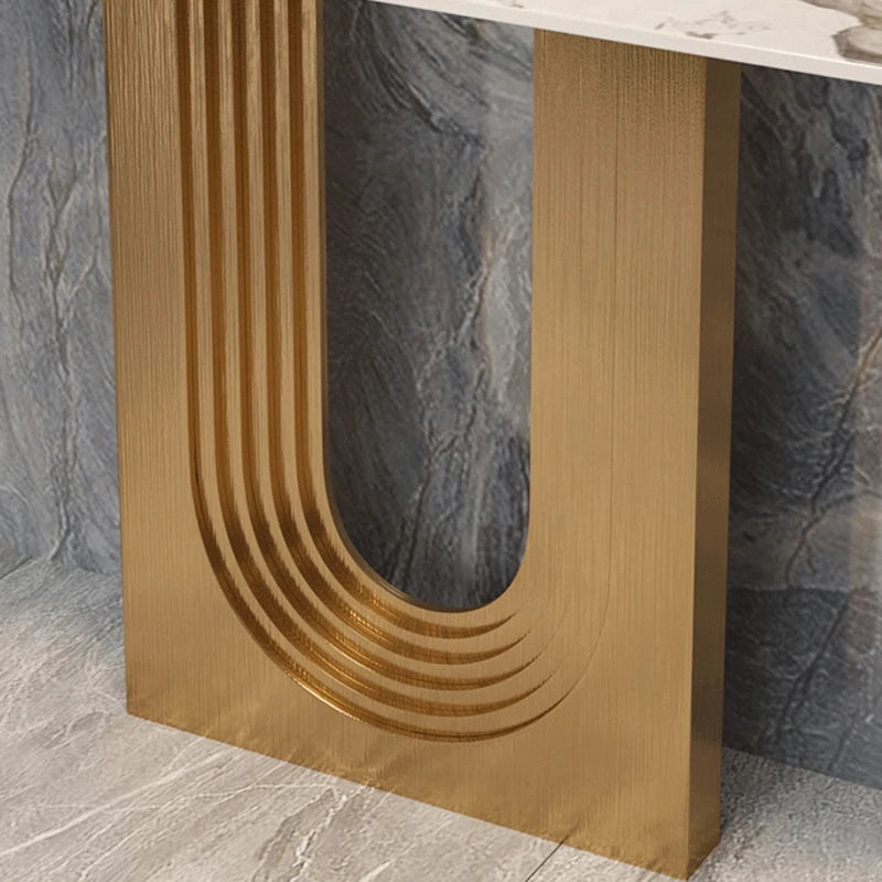 Space Saving Drawer Console Tables, Marble Top