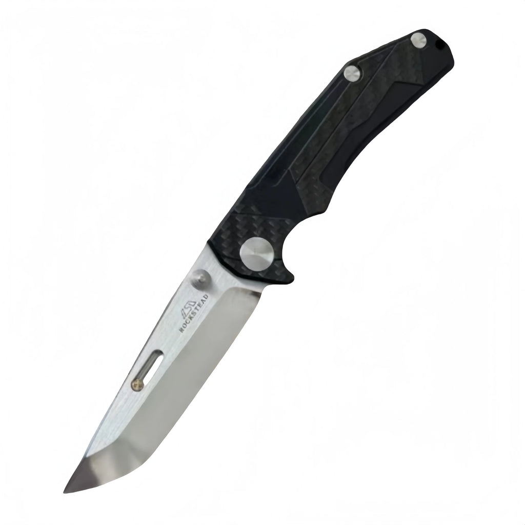 Carbon fiber hybrid handle, portable folding knife