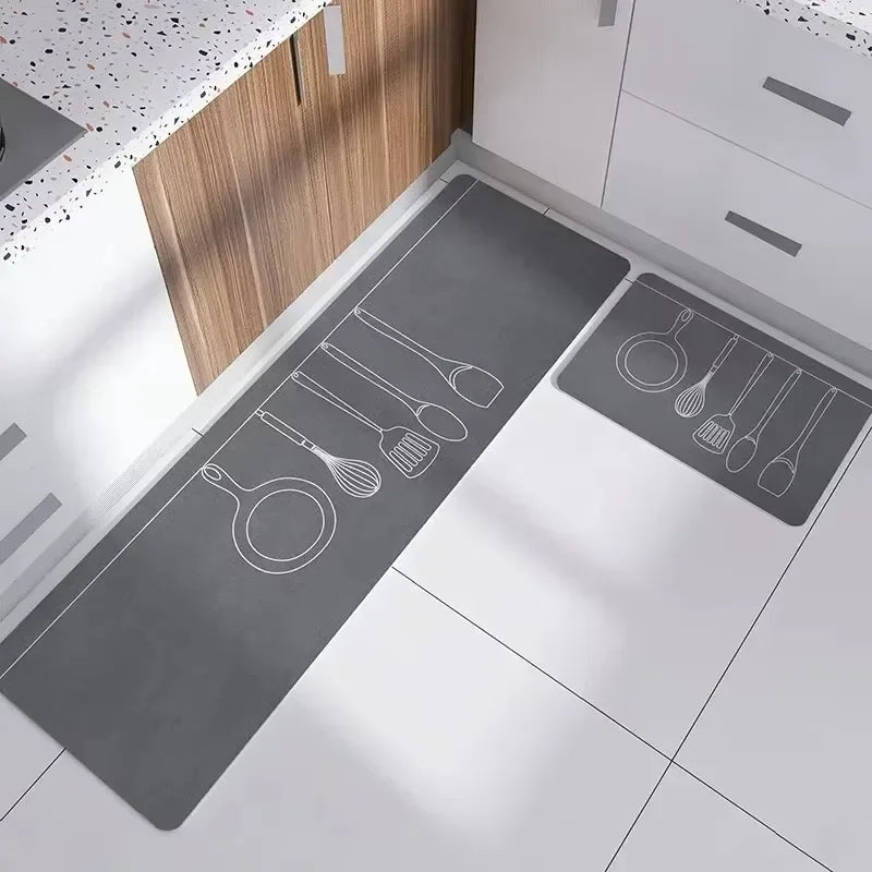Kitchen Long Foot Mats, Non-slip, Oil-proof