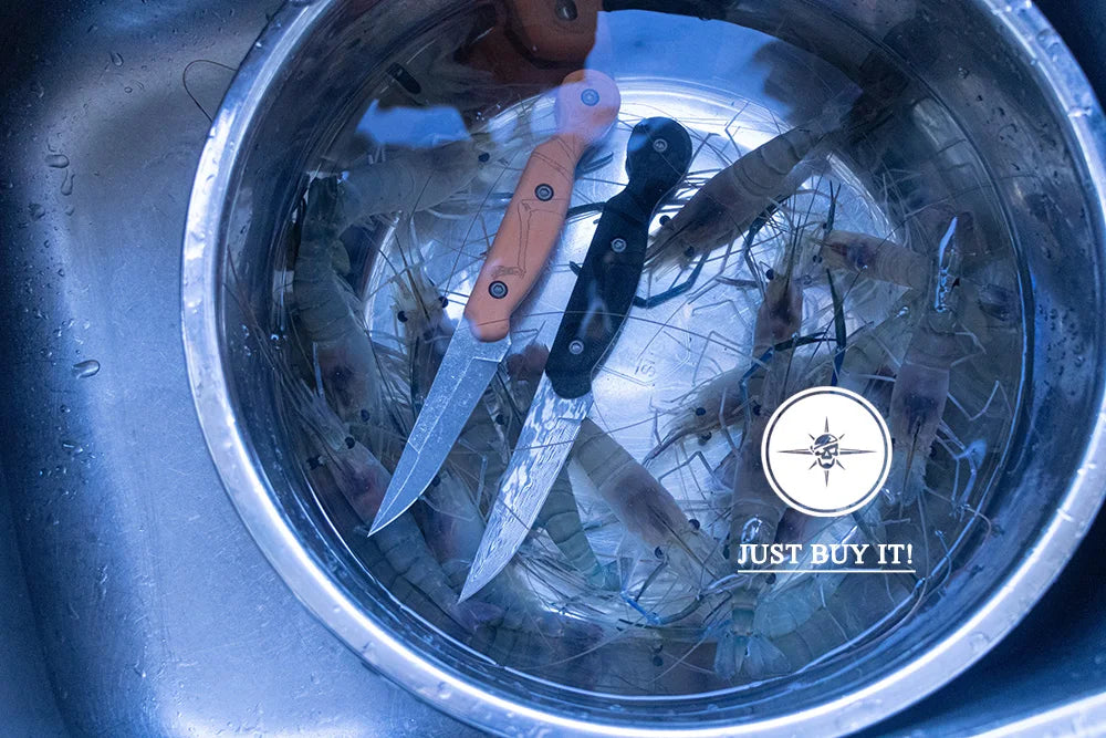 Damascus Steel, Wood Handle Fixed Blade Knife