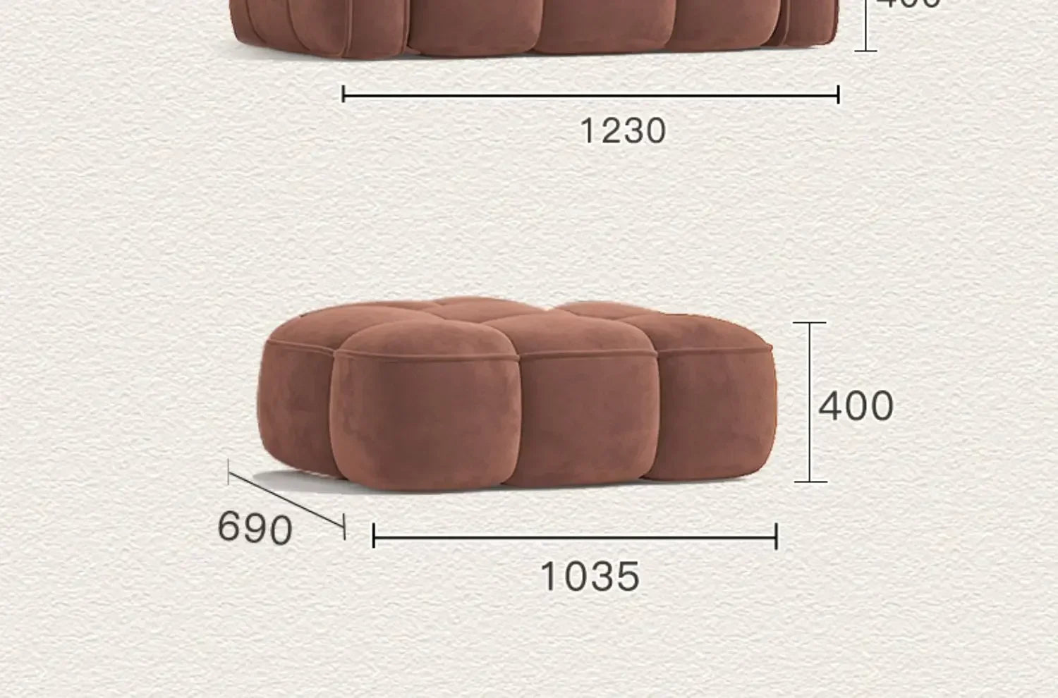 Brown Living Room, Small Apartment, Marshmallow Cloud Sofa