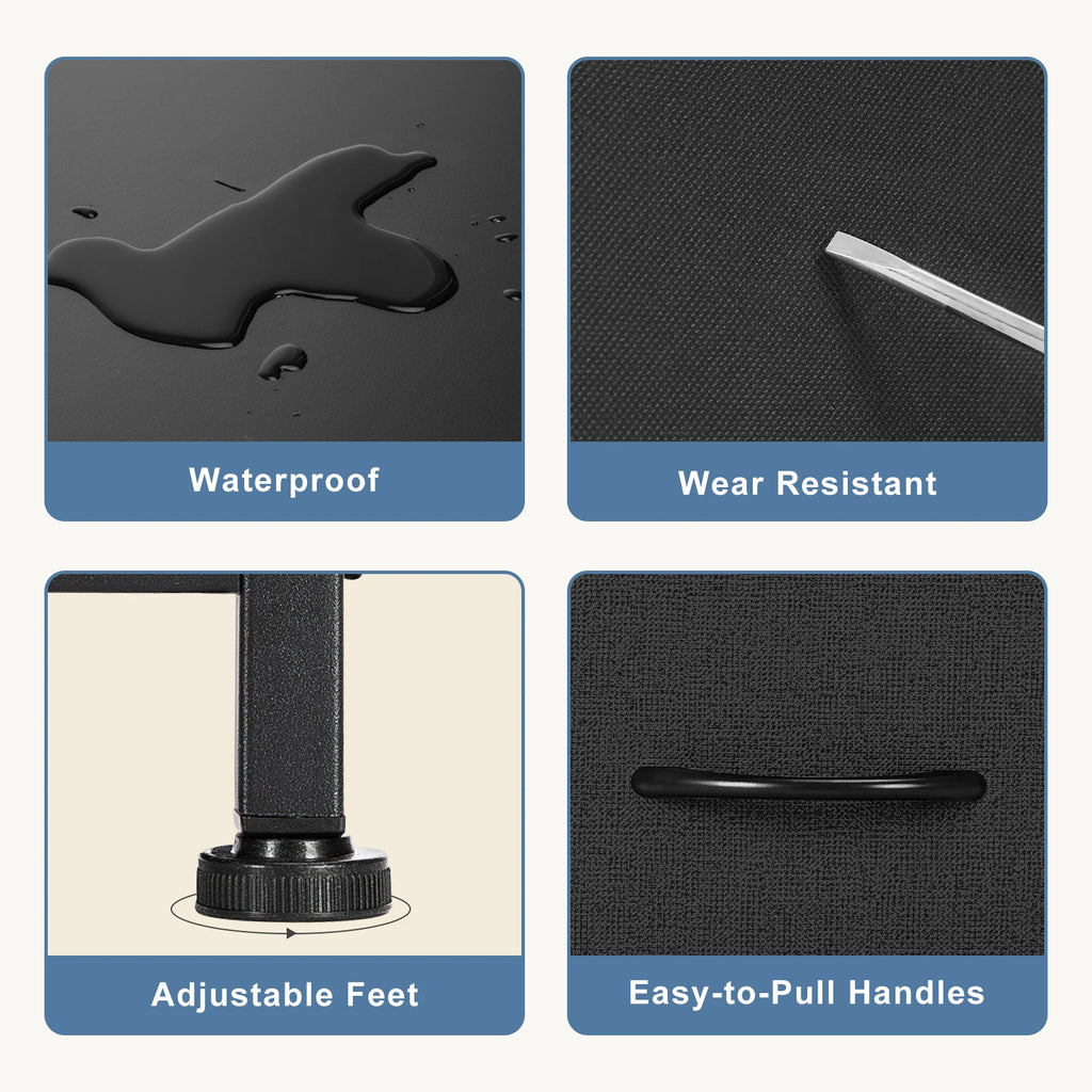 Display, Storage Cabinet, 7 Fabric Drawers