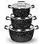 Granitestone Nonstick Pots and Pans Set, Nonstick, 5qt 3qt 1qt