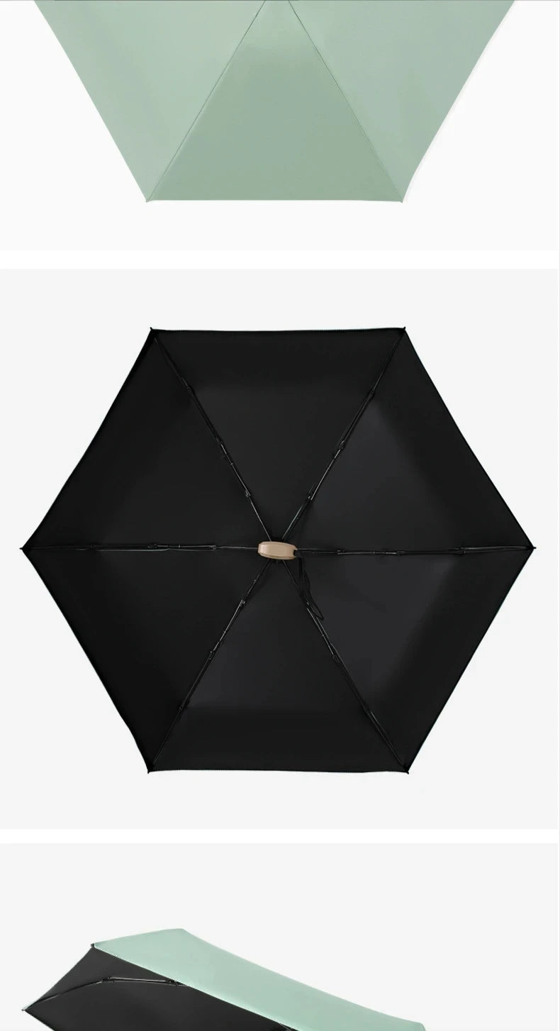 Mini Sun, Rain Umbrella Small Pocket Vinyl Folding