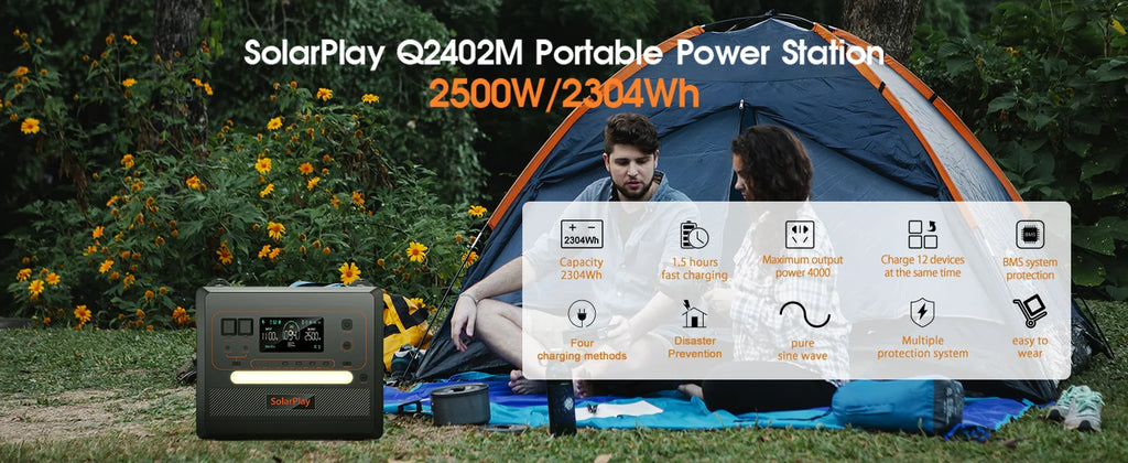 2500W 2400W LiFePO4 Battery Power Bank Generator