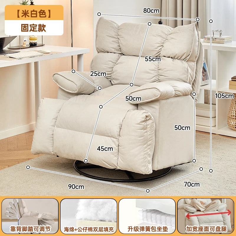 Leather Sofa Lounge Armchair Living Room Recliner