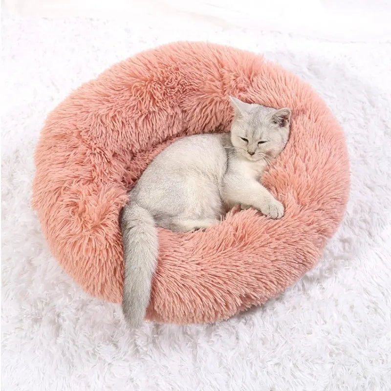 40-60cm. Round Pet Bed, Small Dog, Cat, Washable