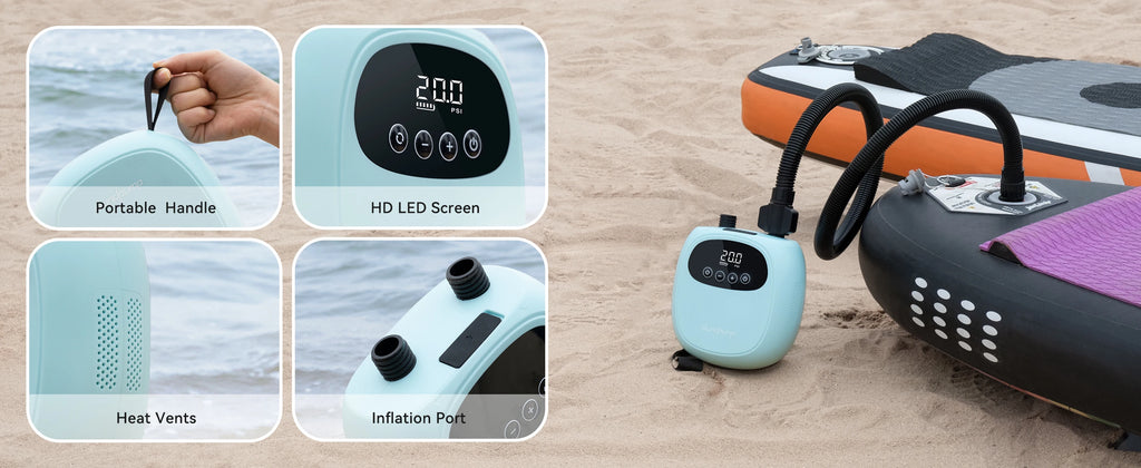 Electric 20PSI Pump, Paddle Board, Kayak, Surfing Board