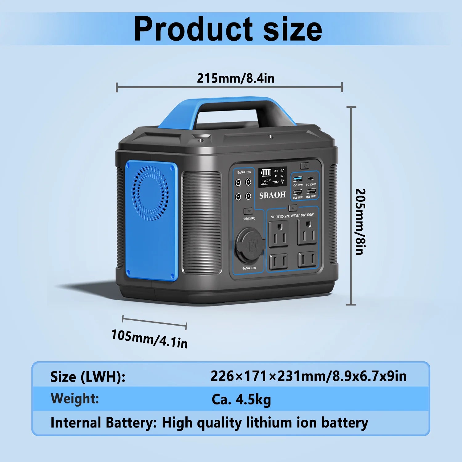 300W PowerStation, Lithium-Ion Battery, RV Camping