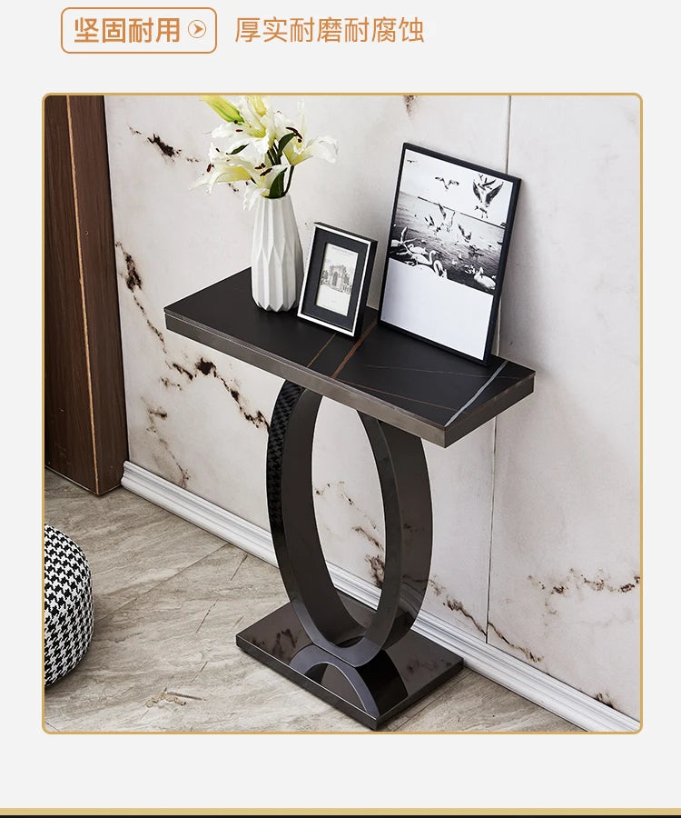 Metal Console Design Corner Table Living Room, Hallway