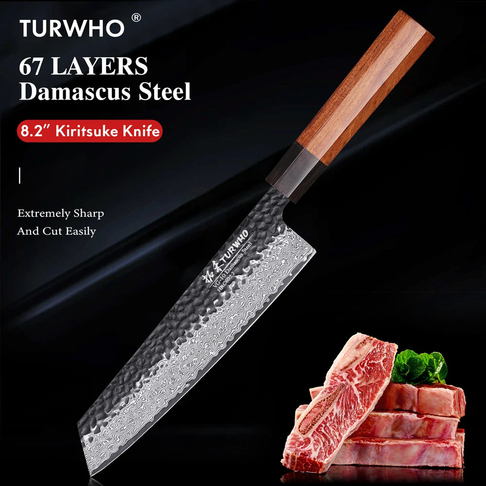 8.2-inch Japanese Chef Knife Handmade Damascus Steel