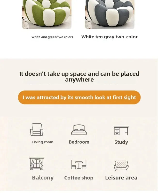 Single Seat Sofa Balcony and Bedroom, Rotatable