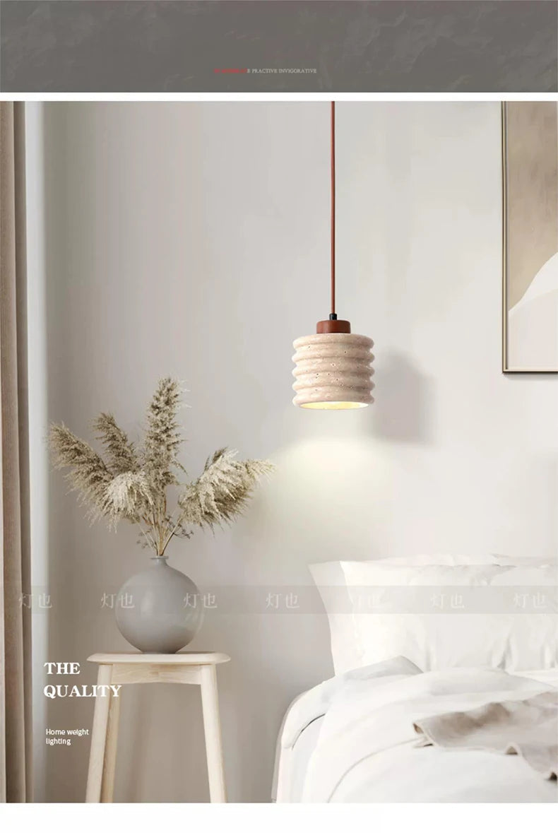 Yellow Cave Stone Led Pendant Lamp, Small Hanging Lighting