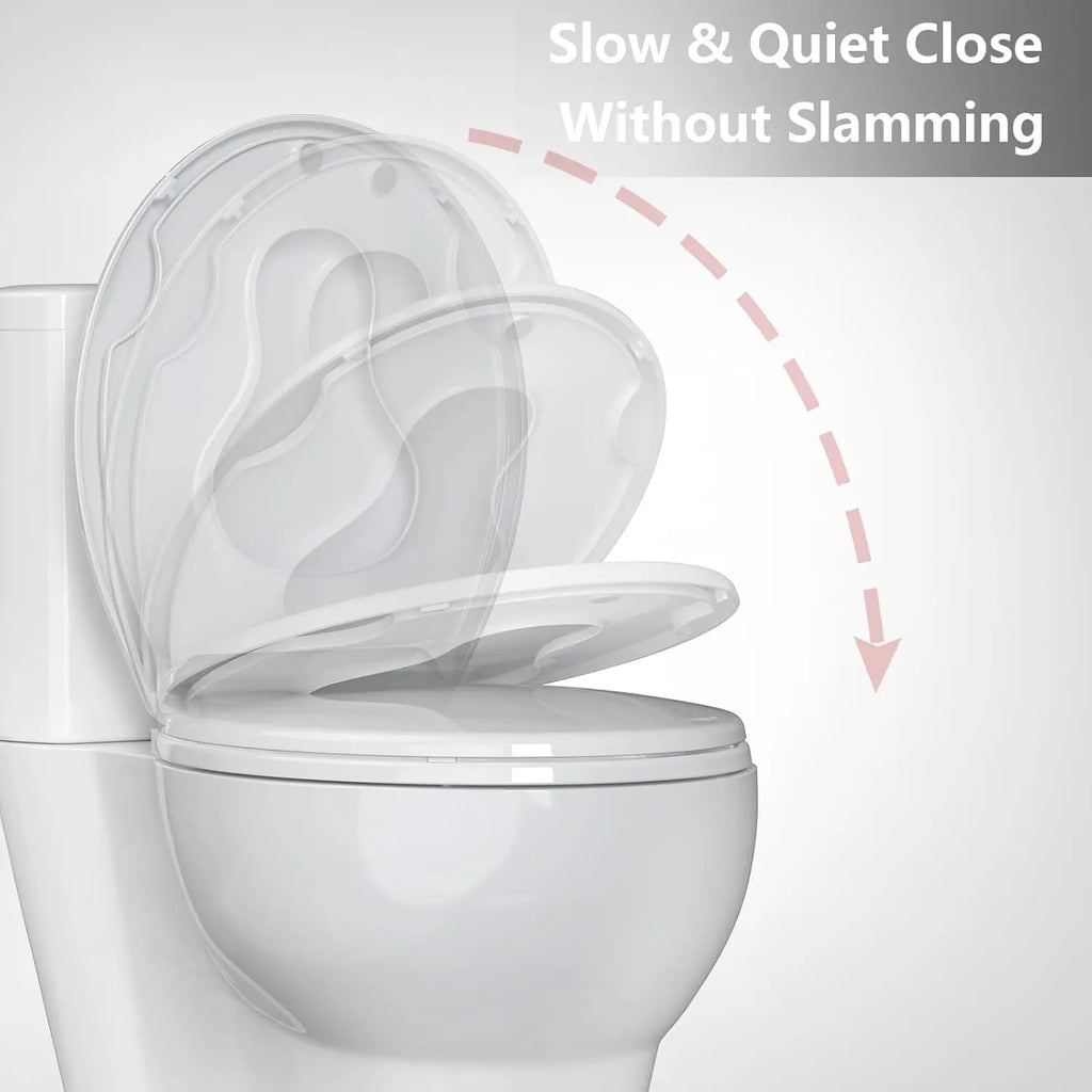 Elongated Toilet Seat, Quick Release-Attach, Soft Close
