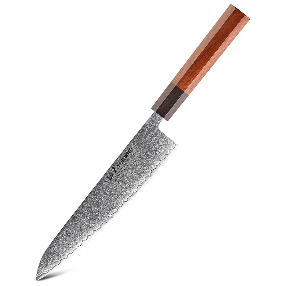 8.2" Japanese Chef Knife Damascus Steel Hand Forged