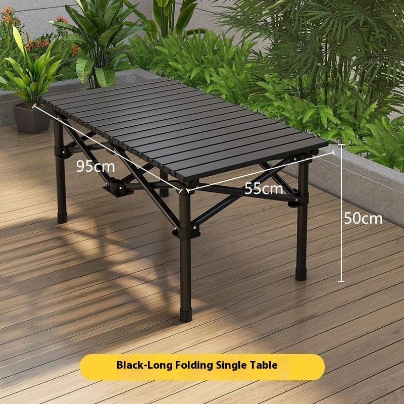 Aluminum Camping Table, Adjustable Height Fast Setup