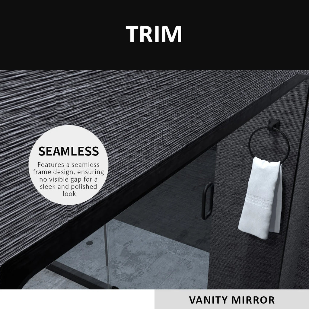 Matte Black Rectangle Wall Mirror