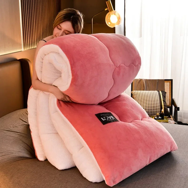 Lamb Wool, Cotton Quilt, Various Sizes, Colors